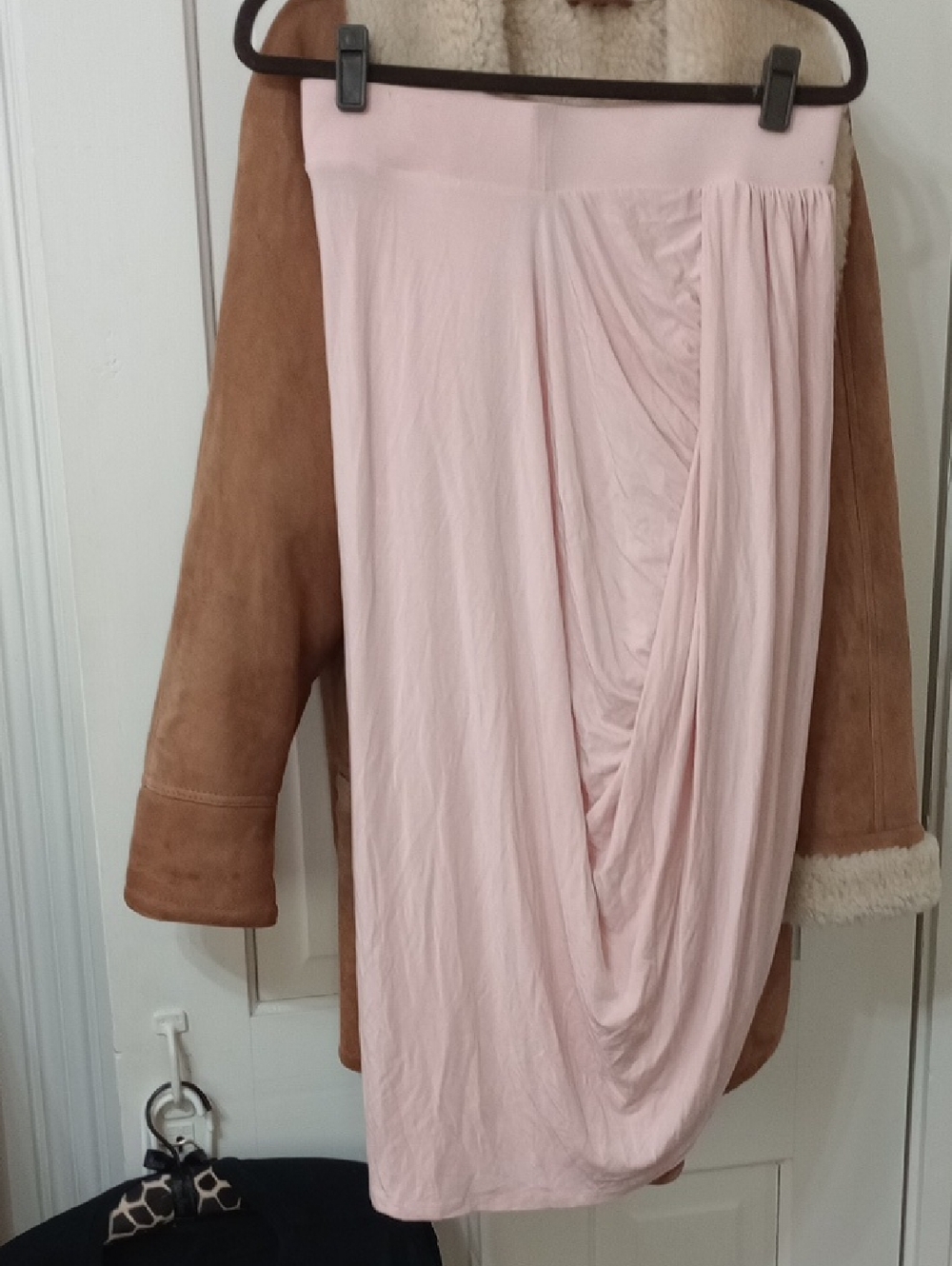 Soft Pink Draped Women’s Skirt